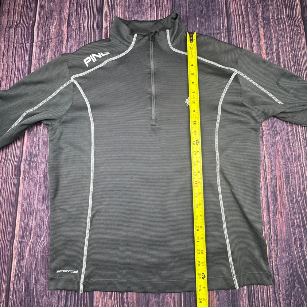 Ping Quarter Zip Pullover Size M Grey Polyester Golf Athleisure SensorCool Top - Picture 4 of 9